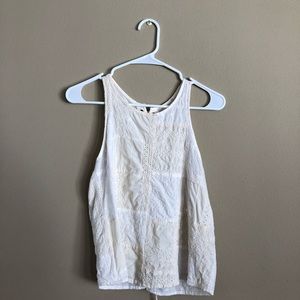 Patch work lace tank top